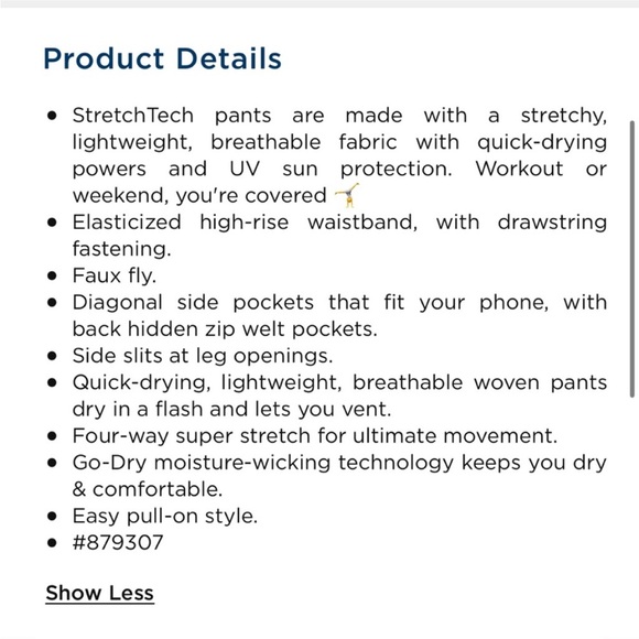 Old Navy High-Waisted StretchTech Cropped Tapered Pants, Medium, Navy - Picture 5 of 9